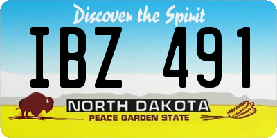 ND license plate IBZ491