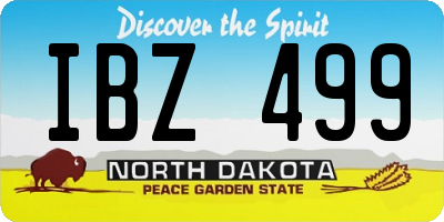 ND license plate IBZ499