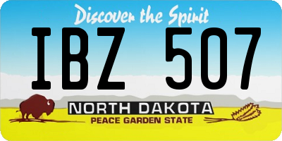 ND license plate IBZ507