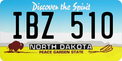 ND license plate IBZ510