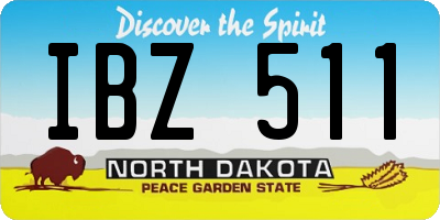 ND license plate IBZ511