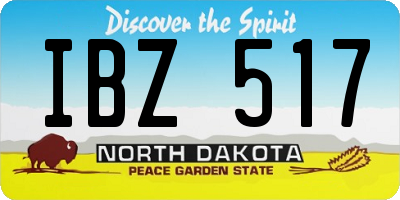 ND license plate IBZ517