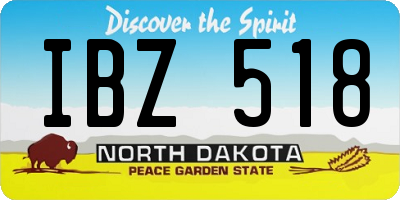 ND license plate IBZ518