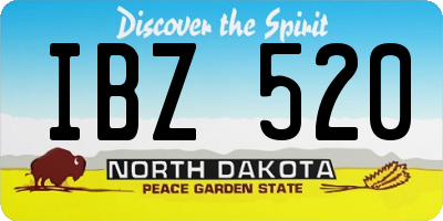 ND license plate IBZ520