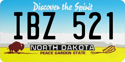 ND license plate IBZ521