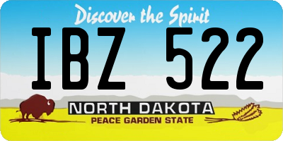 ND license plate IBZ522