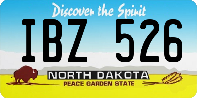 ND license plate IBZ526