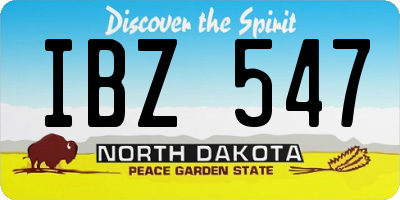 ND license plate IBZ547