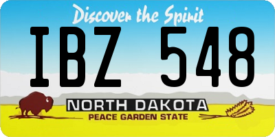 ND license plate IBZ548