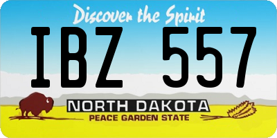 ND license plate IBZ557