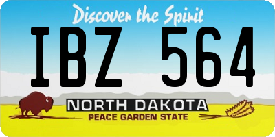ND license plate IBZ564