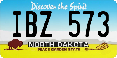 ND license plate IBZ573