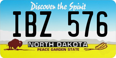 ND license plate IBZ576