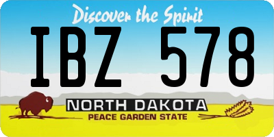 ND license plate IBZ578