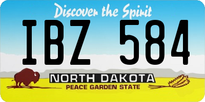 ND license plate IBZ584