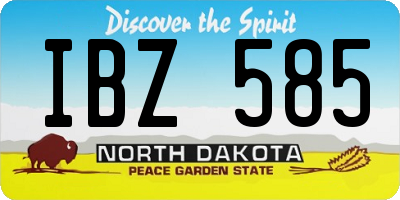 ND license plate IBZ585