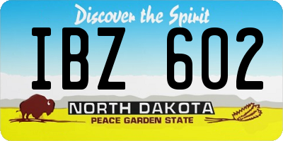 ND license plate IBZ602