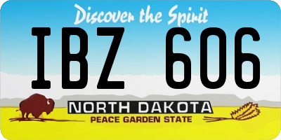 ND license plate IBZ606