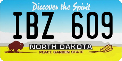 ND license plate IBZ609