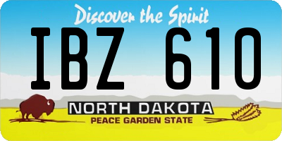 ND license plate IBZ610