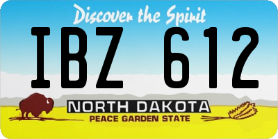 ND license plate IBZ612