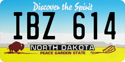 ND license plate IBZ614