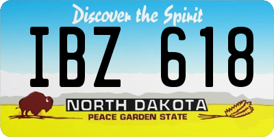 ND license plate IBZ618