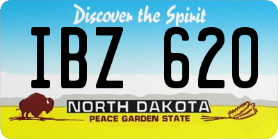 ND license plate IBZ620