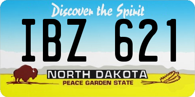 ND license plate IBZ621