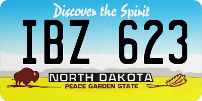 ND license plate IBZ623