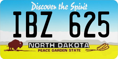 ND license plate IBZ625