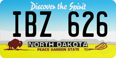 ND license plate IBZ626