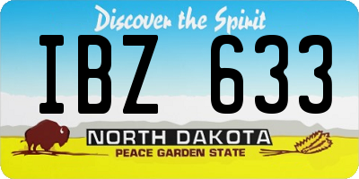 ND license plate IBZ633