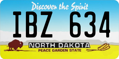 ND license plate IBZ634