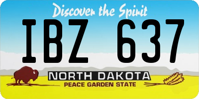 ND license plate IBZ637