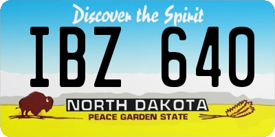 ND license plate IBZ640
