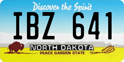 ND license plate IBZ641