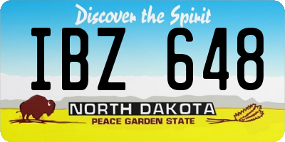 ND license plate IBZ648