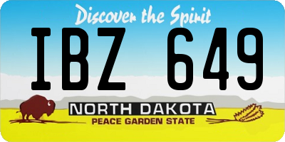 ND license plate IBZ649
