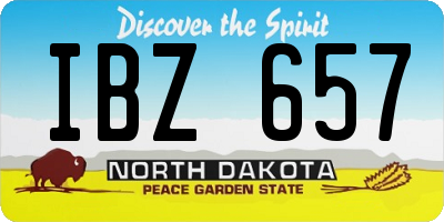 ND license plate IBZ657
