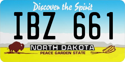 ND license plate IBZ661