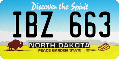 ND license plate IBZ663