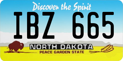 ND license plate IBZ665