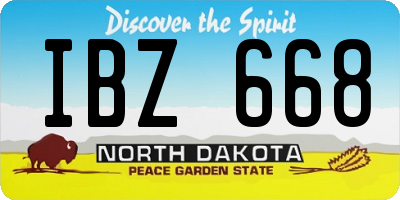 ND license plate IBZ668