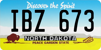 ND license plate IBZ673