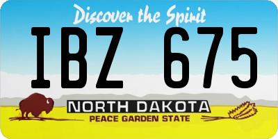 ND license plate IBZ675