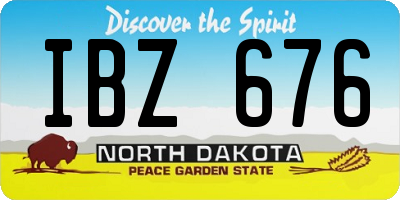 ND license plate IBZ676