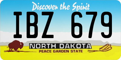 ND license plate IBZ679