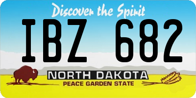ND license plate IBZ682
