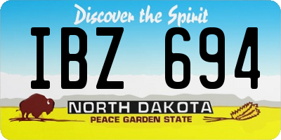 ND license plate IBZ694